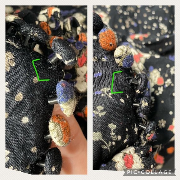 Rip Curl XS Floral Patterned Partial Button Front Popover Blouse - Picture 10 of 12